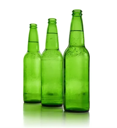 شفاف گلاس بیئر کی بوتل